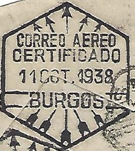 Correo Aéreo.Matasellos Burgos