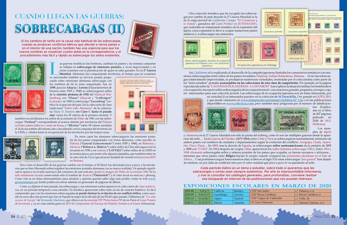 El Eco Filatélico. Filatelia de Juventud