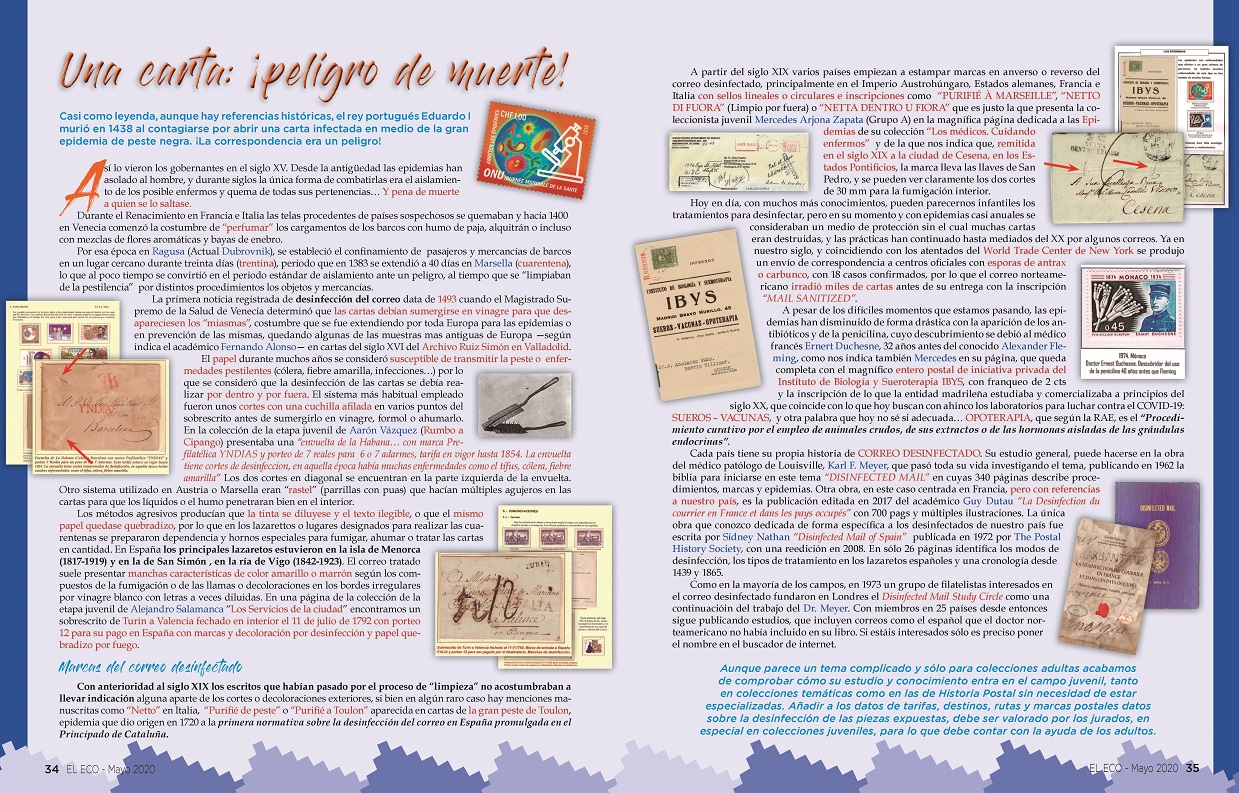 El Eco Filatélico. Artículo de Filatelia