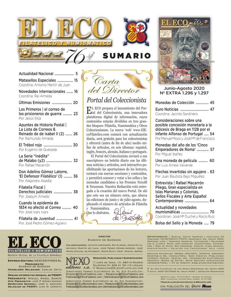 El Eco Filatélico. Sumario