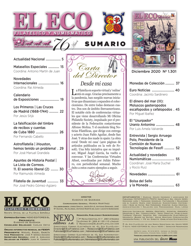 El Eco Filatélico. Sumario