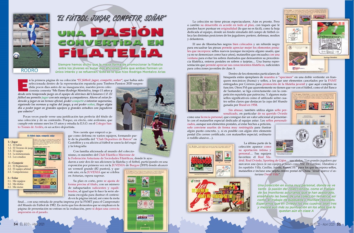 El Eco Filatélico. Artículo de Filatelia Juvenil
