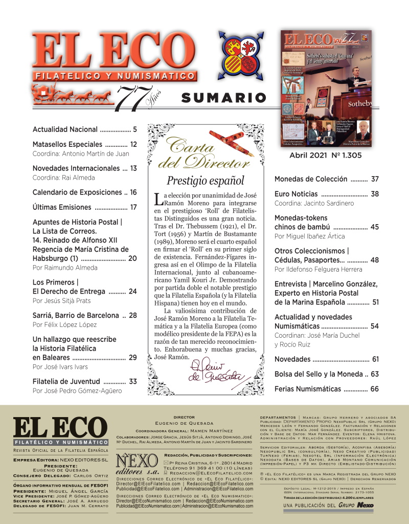 El Eco Filatélico. Sumario
