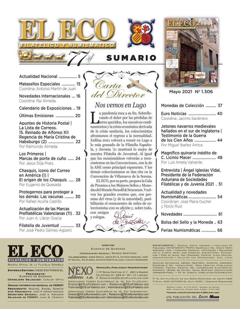 El Eco Filatélico. Sumario