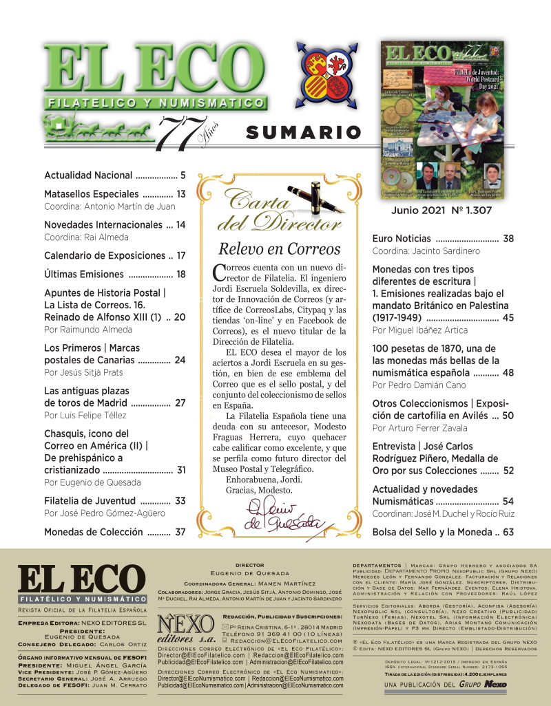 El Eco Filatélico. Sumario