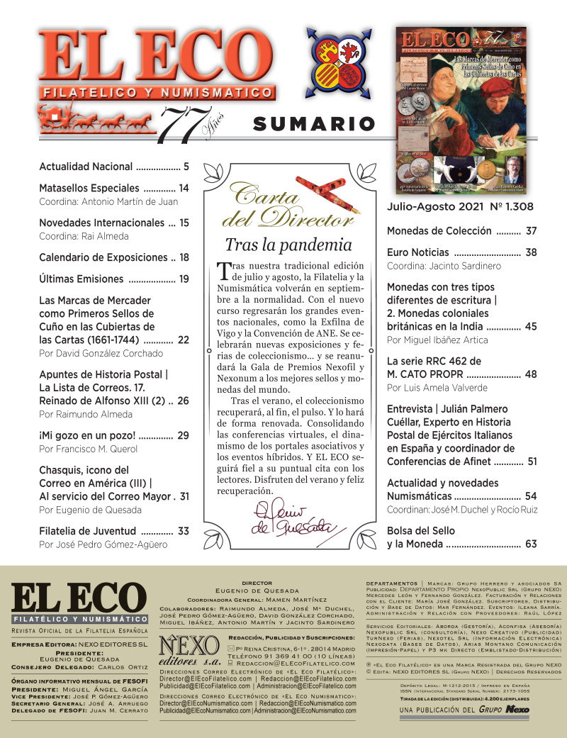 El Eco Filatélico. Sumario