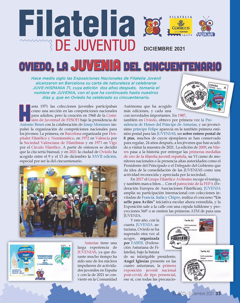 El Eco Filatélico. Filatelia de Juventud