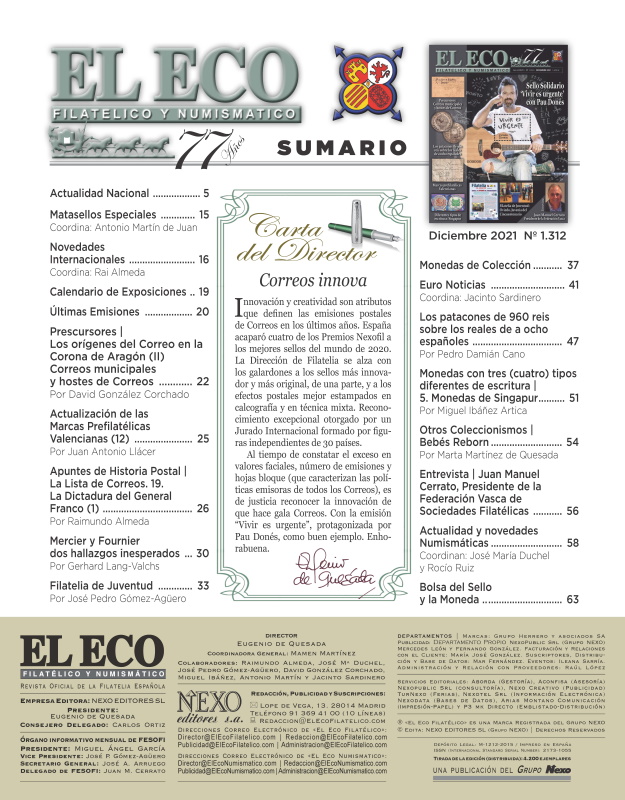 El Eco Filatélico. Sumario