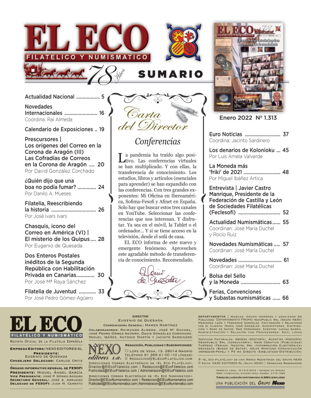 El Eco Filatélico. Sumario