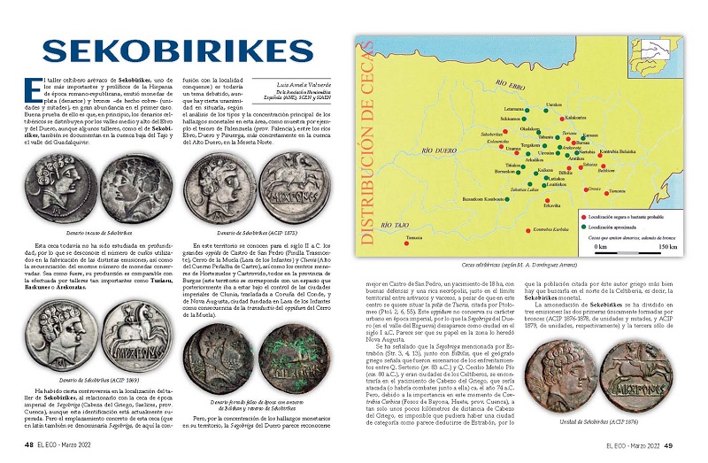 El Eco Filatélico. Artículo de Numismática