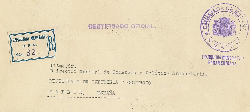 Convenio Postal Hispano-Americano. Correspondencia Consular