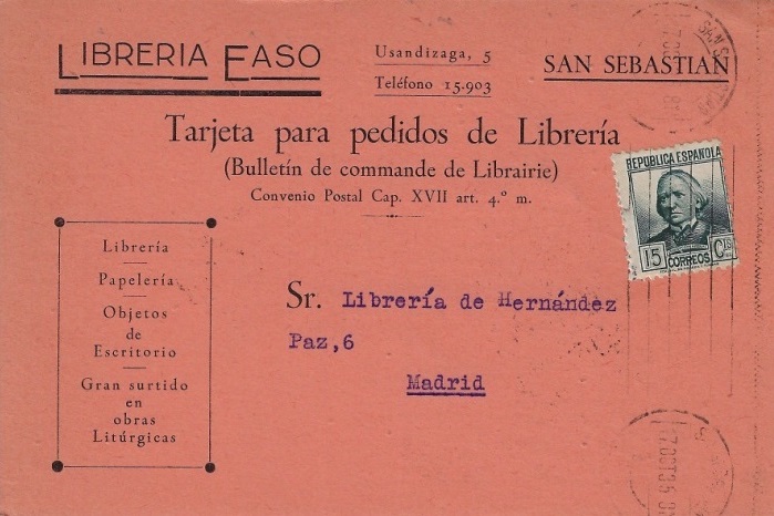 Usos … Dos Tarifas. Tarjeta Postal