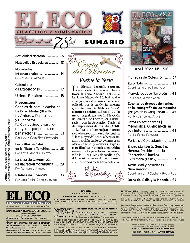 El Eco Filatélico. Sumario