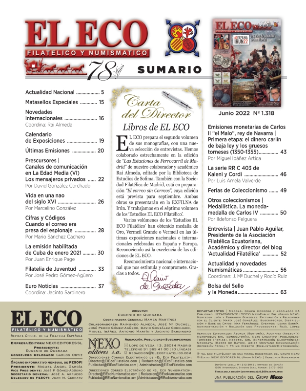 El Eco Filatélico. Sumario