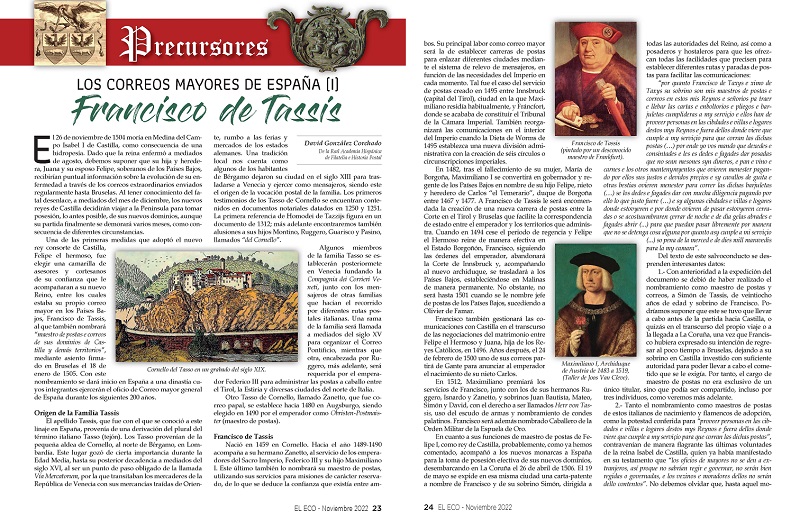 El Eco Filatélico. Artículo de Filatelia