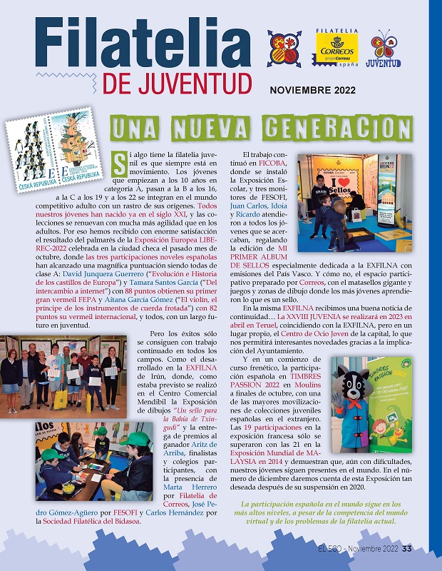 El Eco Filatélico. Filatelia de Juventud