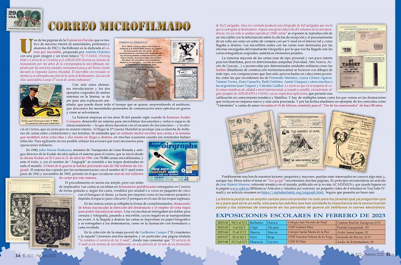 El Eco Filatélico. Filatelia de Juventud