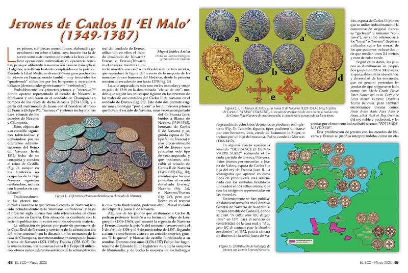 El Eco Filatélico. Artículo de Numismática