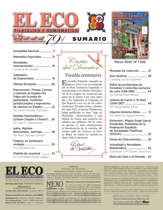 El Eco Filatélico. Sumario