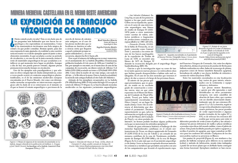 El Eco Filatélico. Artículo de Numismática