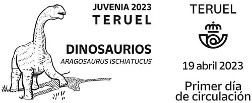 Aragosaurus ischiaticus. Matasellos