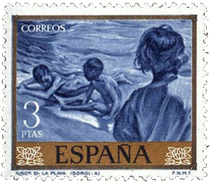 Niños en la playa. Emisión de 1964