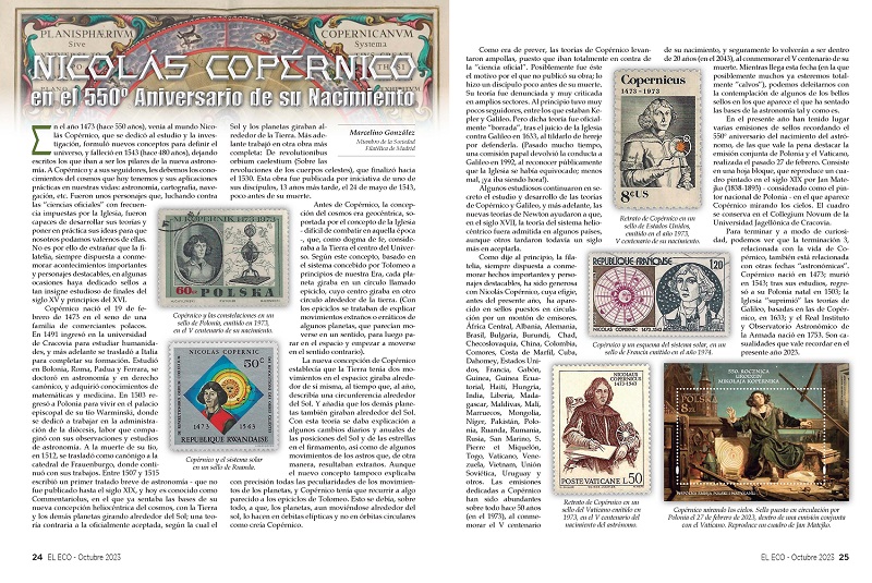 El Eco Filatélico. Artículo de Filatelia