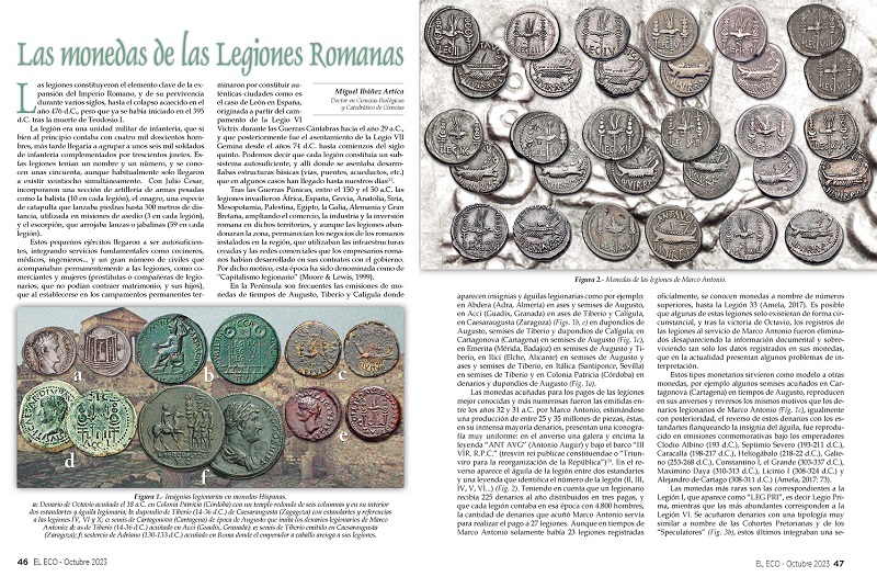 El Eco Filatélico. Artículo de Numismática