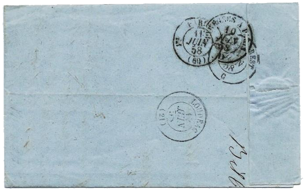 Carta de 1858. REverso