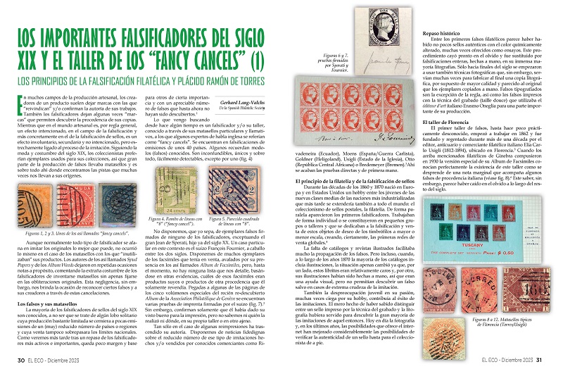El Eco Filatélico. Artículo de Filatelia