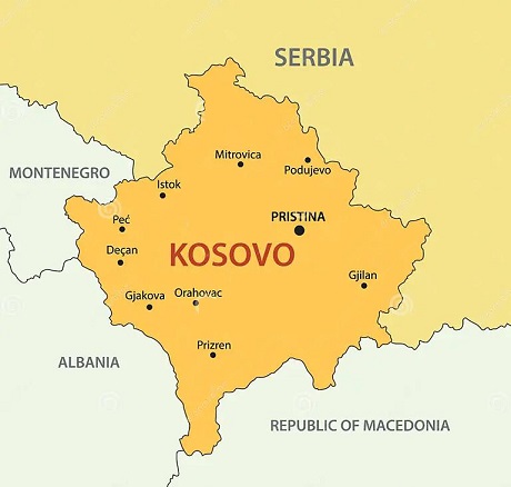 Mapa de Kosovo