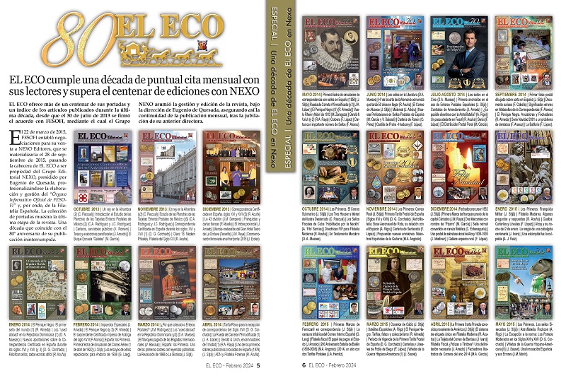 El Eco Filatélico. Artículo Anicersario EL ECO