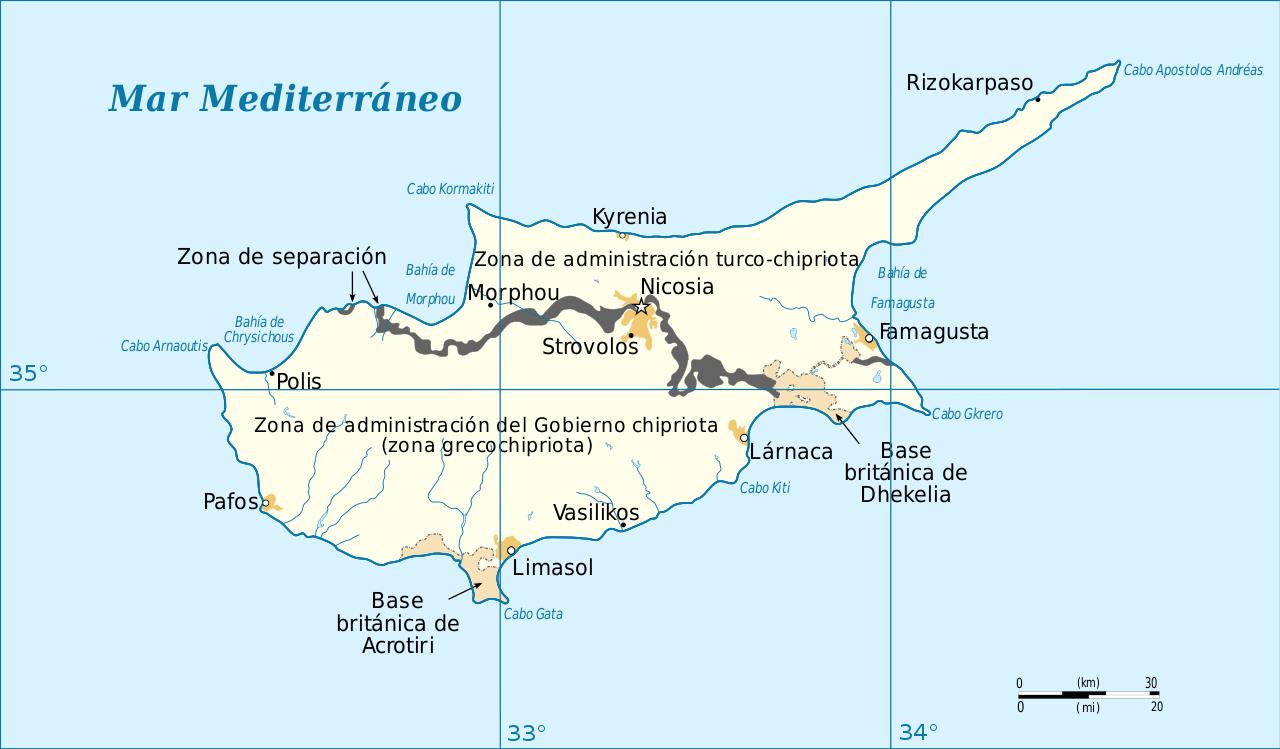 Mapa de Chipre