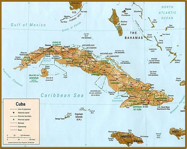Mapa de Cuba