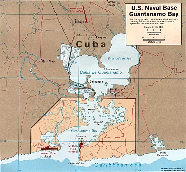 Mapa de Guantanamo