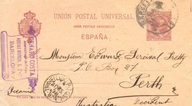 Cinco piezas de correo marítimo