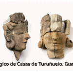 Arqueología. Rostros tartésicos del yacimiento arqueológico de Casas del Turuñuelo. Guareña (Badajoz)