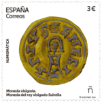 Numismática. Moneda del rey visigodo Suintila