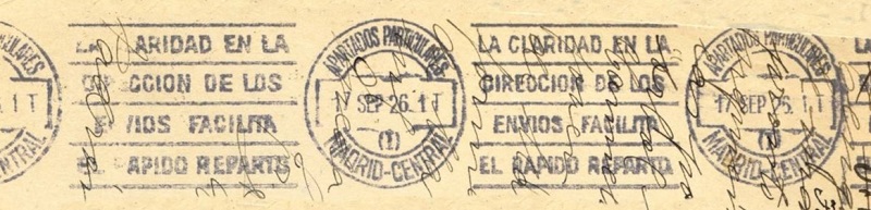 Distribución y entrega del correo. APARTADOS PARTICULARES