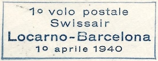 Barcelona – Locarno. Marca vuelo  inaugural