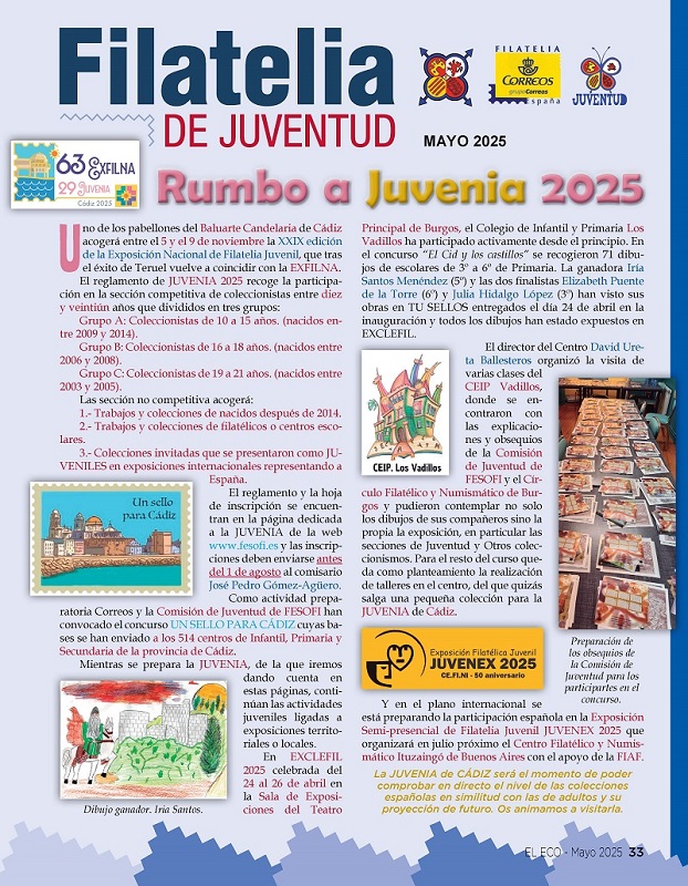 El Eco Filatélico. Filatelia Juventud