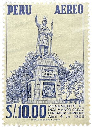 Perú. Monumento a Manco Capac
