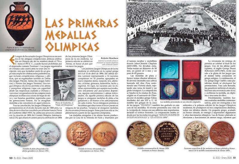 El Eco Filatélico. Artículo de Numismática