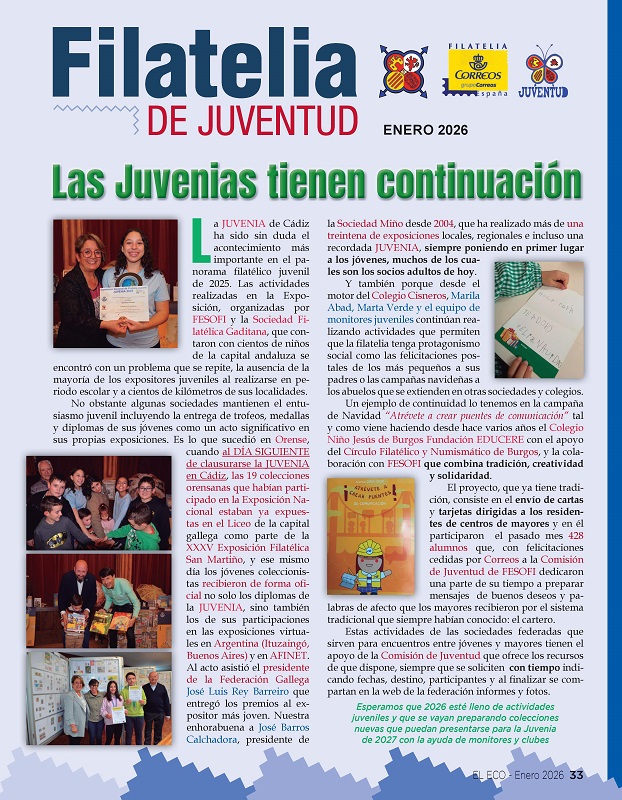 El Eco Filatélico. Filatelia Juventud