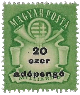 Miles de Billones en Sellos. Sello de 1 billón de pengos