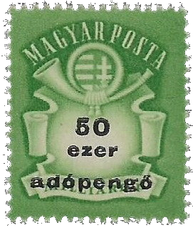 Miles de Billones en Sellos. Sello de 1 billón de pengos