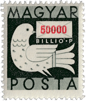 Miles de Billones en Sellos. Sello de 1 billón de pengos