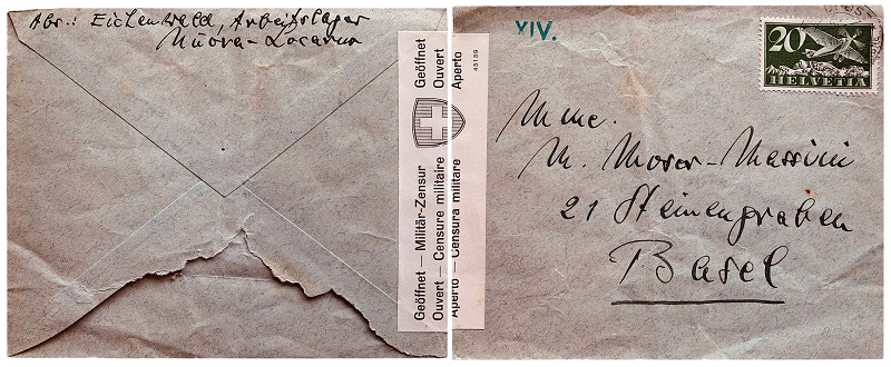 Carta circulada en el interior de Suiza