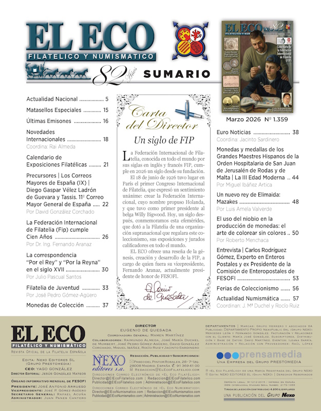 El Eco Filatélico. Sumario